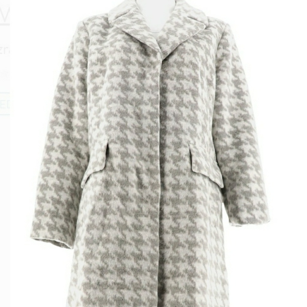 Issac mizrahi houndstooth coat sz 1X NWT 🧡💛💚💙❤ - Picture 6 of 7